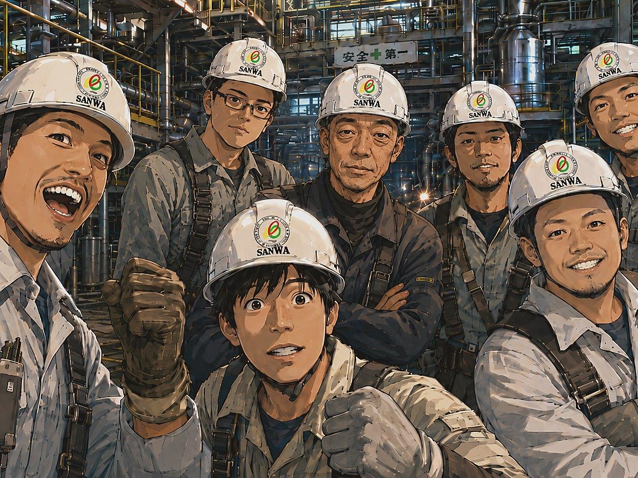 三和技建の現場スタッフ集合イメージ